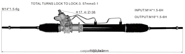 car parts Guyana V8D68H2591 Power Steering Rack 49001-27N00 NISSAN