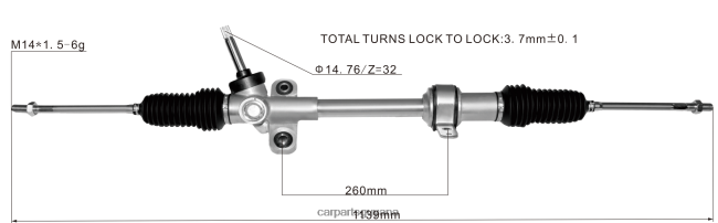 auto spare parts Guyana V8D68H2498 Power Steering Rack 45510-B4010 TOYOTA