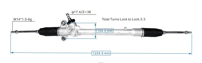 car parts Guyana V8D68H2501 Power Steering Rack 45510-BZ360 TOYOTA